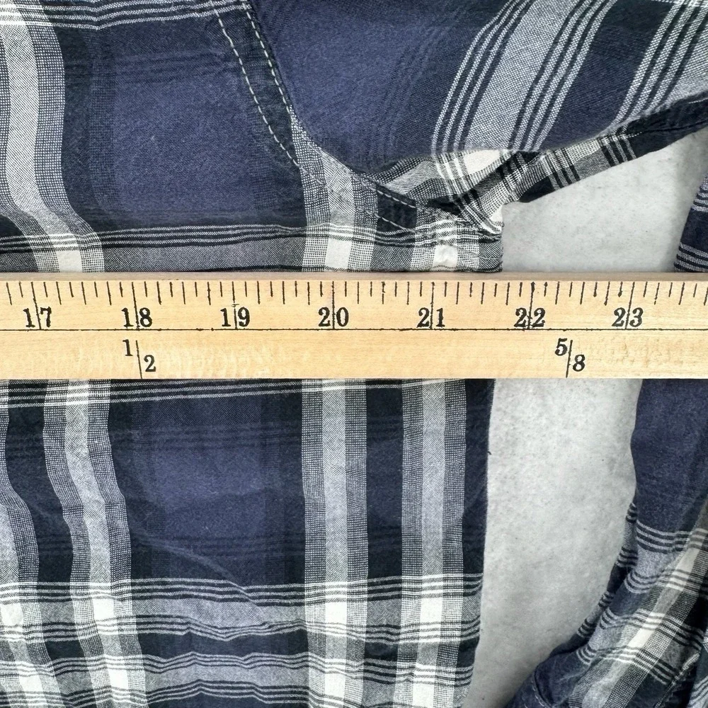 True Religion Shirt Mens‎ Large Western Fit Plaid Cowboy Flannel Long Sleeve